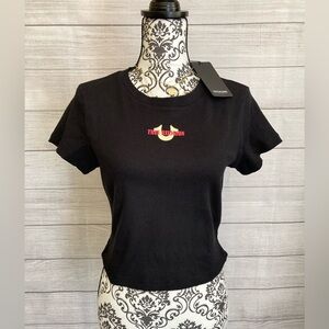 True Religion | NWT Women’s Baby Tee Ribbed Crop Top
